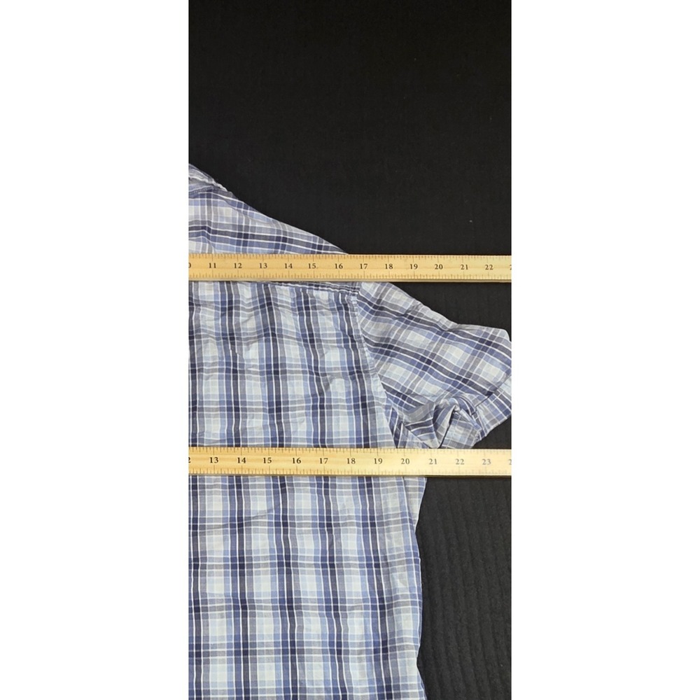Apt 9 Men's Size M Blue Plaid Short Sleeve Button Down Shirt Casual Summer... - Picture 8 of 9